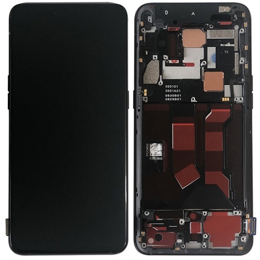 Oppo Reno 10x Zoom LCD Screen With Frame - Black