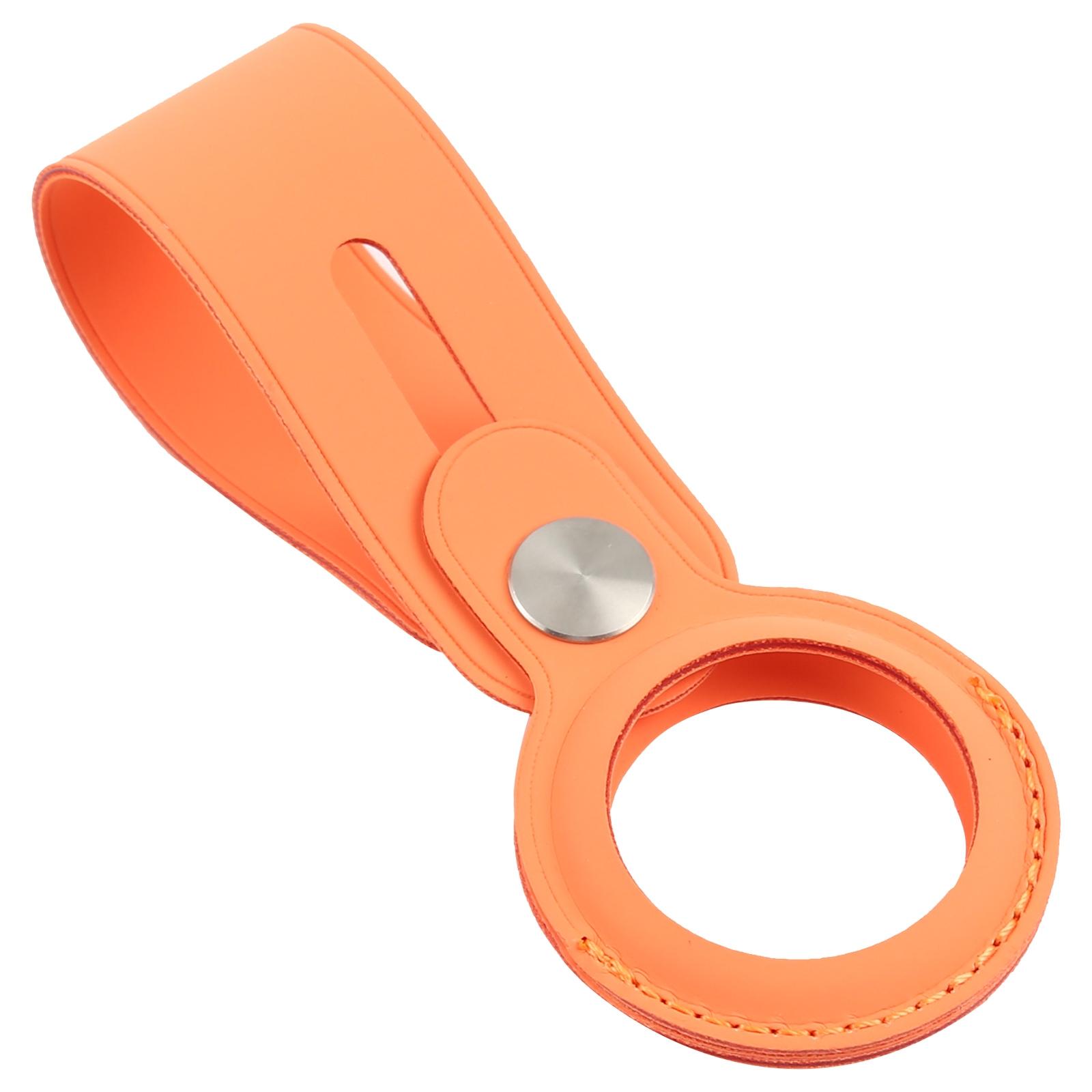 Anti-scratch Polyurethane Case Cover with Hang Loop for AirTag 2nd Gen / AirTag 1st Gen(Orange)