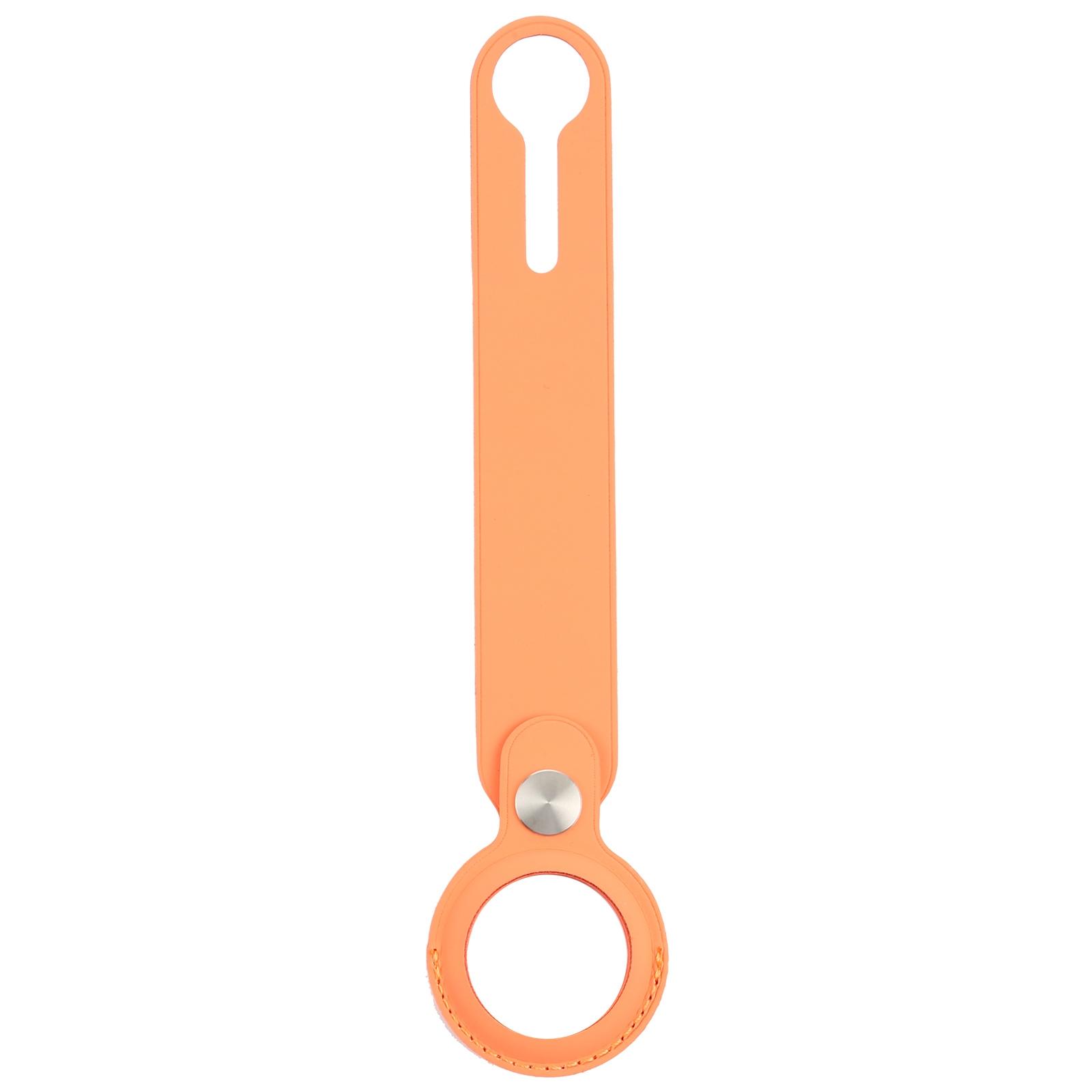 Anti-scratch Polyurethane Case Cover with Hang Loop for AirTag 2nd Gen / AirTag 1st Gen(Orange)
